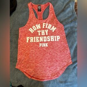 PINK Victoria's Secret Red Tank Top with White Text
